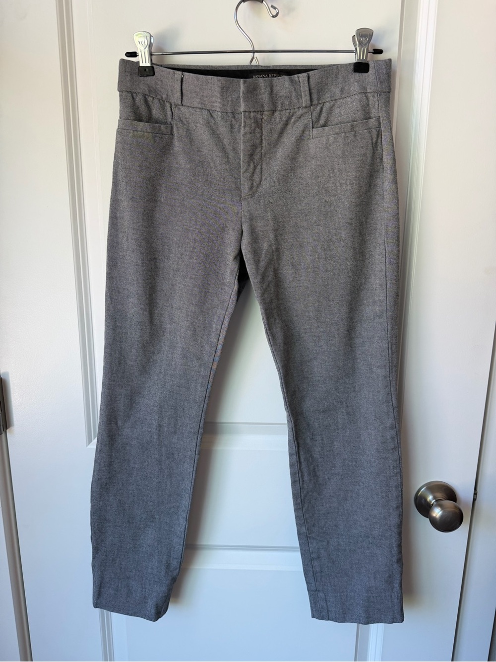 Gray Slim Banana Republic Capri Work Pants